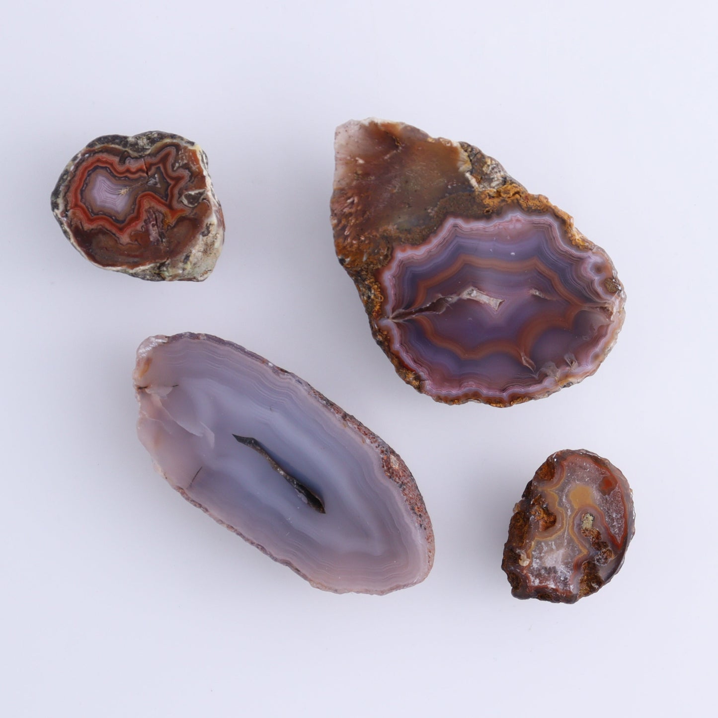 Coyamito Agate Geodes from Mexico Set of 8 - Expert Wholesale and Supplier of Wholesale Crystals & Bulk Gemstones, ["Agate","Coyamito Agate","Geodes","Mexico"]