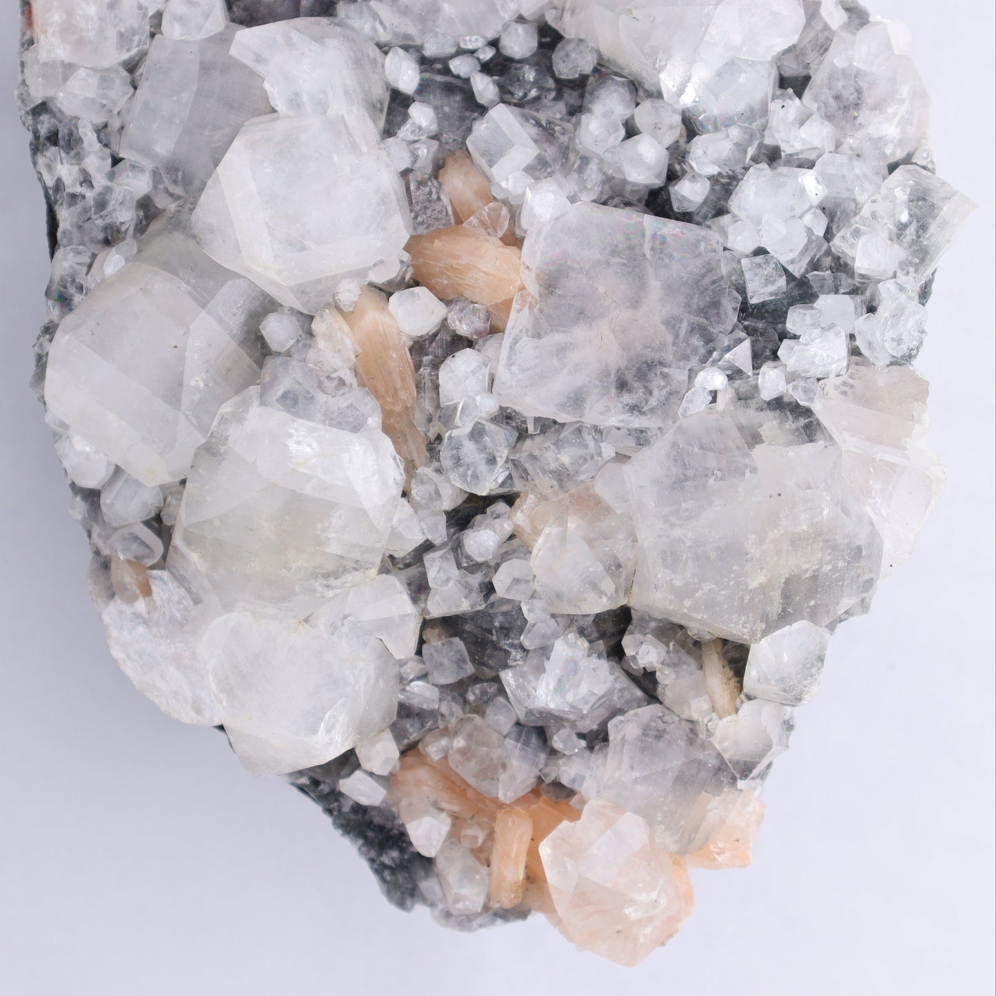 Apophyllite on Chalcedony Cluster - Expert Wholesale and Supplier of Wholesale Crystals & Bulk Gemstones, ["Apophyllite","Chalcedony","Clusters"]