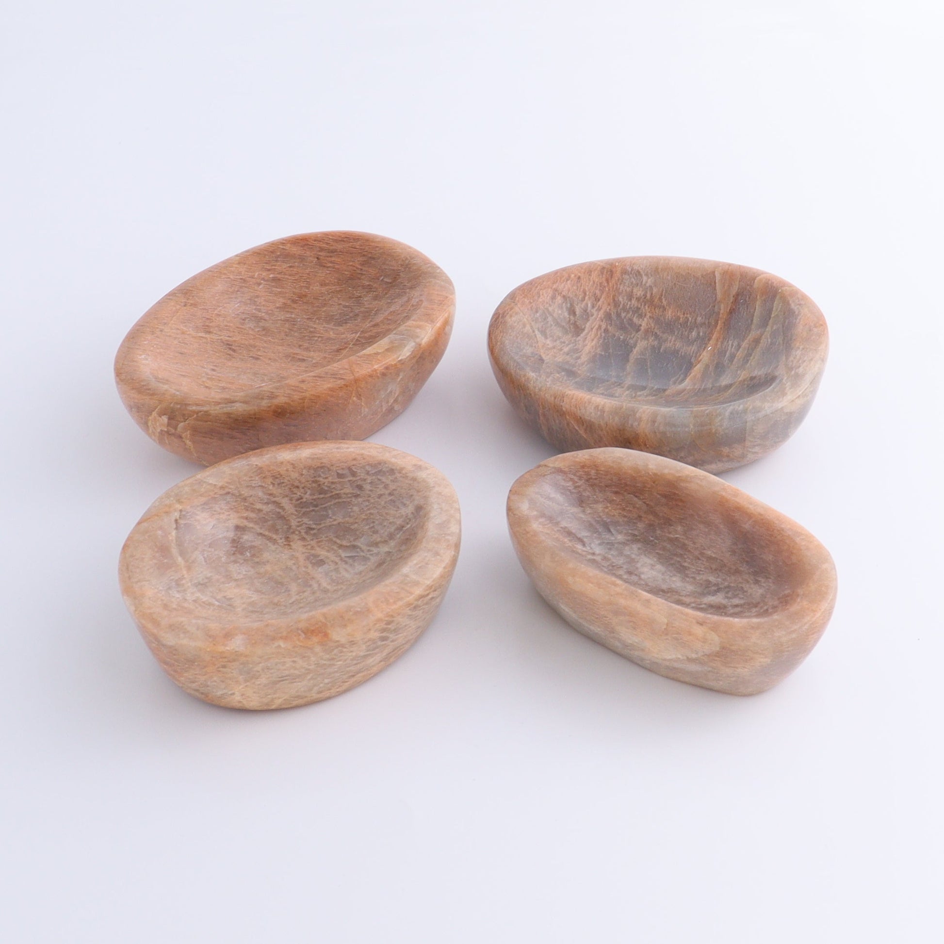 Peach Moonstone Bowl Set of 4 - Expert Wholesale and Supplier of Wholesale Crystals & Bulk Gemstones, ["bowl","Bowls","Peach Moonstone"]
