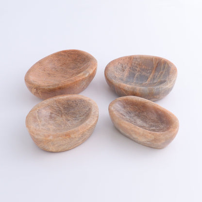 Peach Moonstone Bowl Set of 4 - Expert Wholesale and Supplier of Wholesale Crystals & Bulk Gemstones, ["bowl","Bowls","Peach Moonstone"]