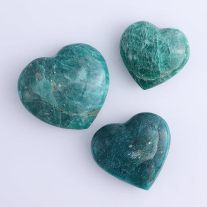 Amazonite Hearts Set of 12 - Expert Wholesale and Supplier of Wholesale Crystals & Bulk Gemstones, ["Amazonite","Hearts","Madagascar"]