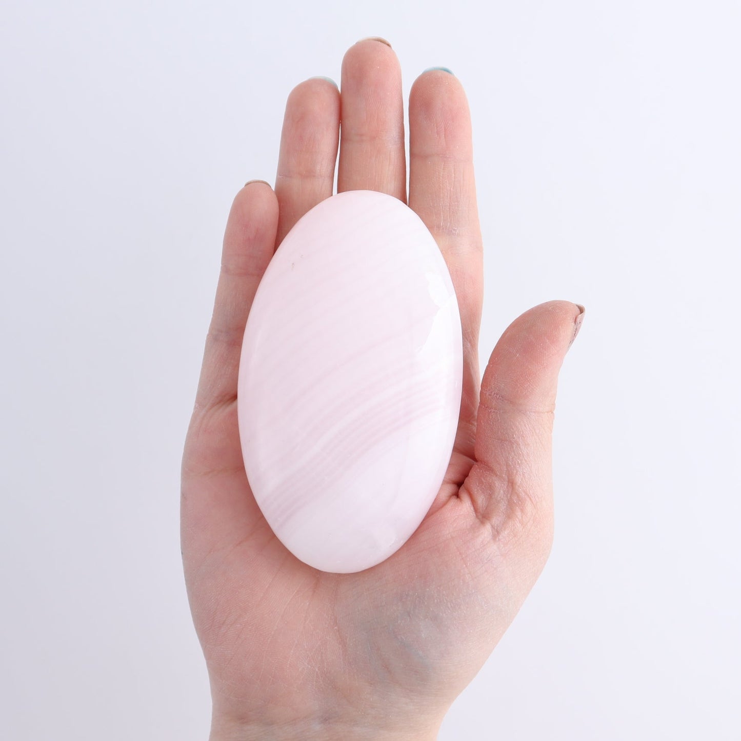 Pink Mangano Calcite Palm Stone Set of 6