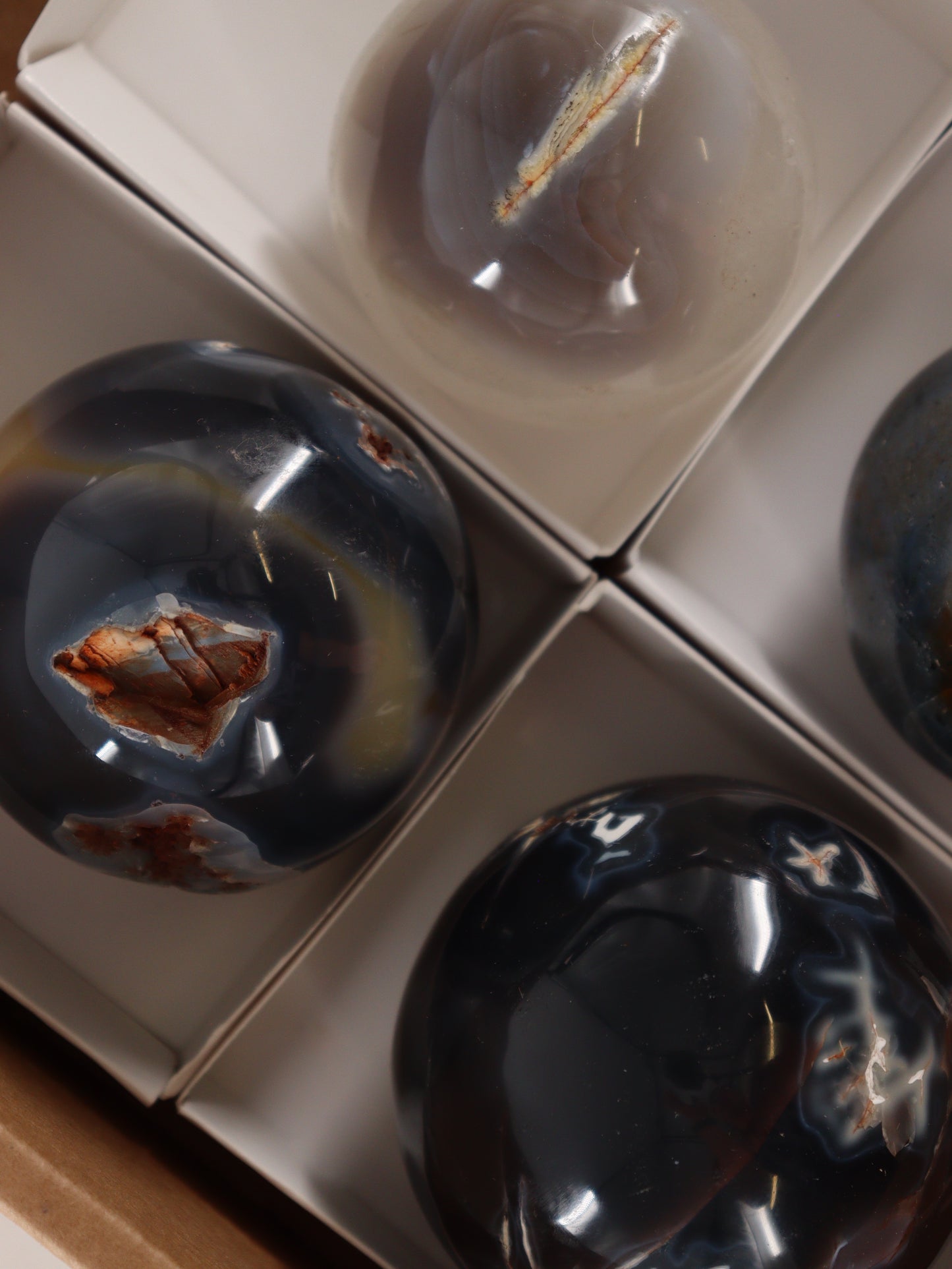 Agate Spheres Set of 6