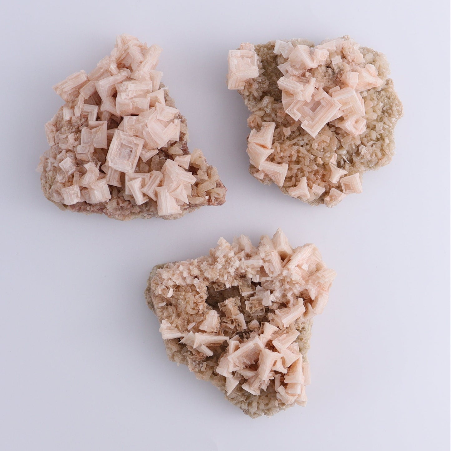 Halite on Trona from Owens Lake Set of 6 - Expert Wholesale and Supplier of Wholesale Crystals & Bulk Gemstones, ["California","Flats","Halite","halite on trona","Pink Halite","United States"]