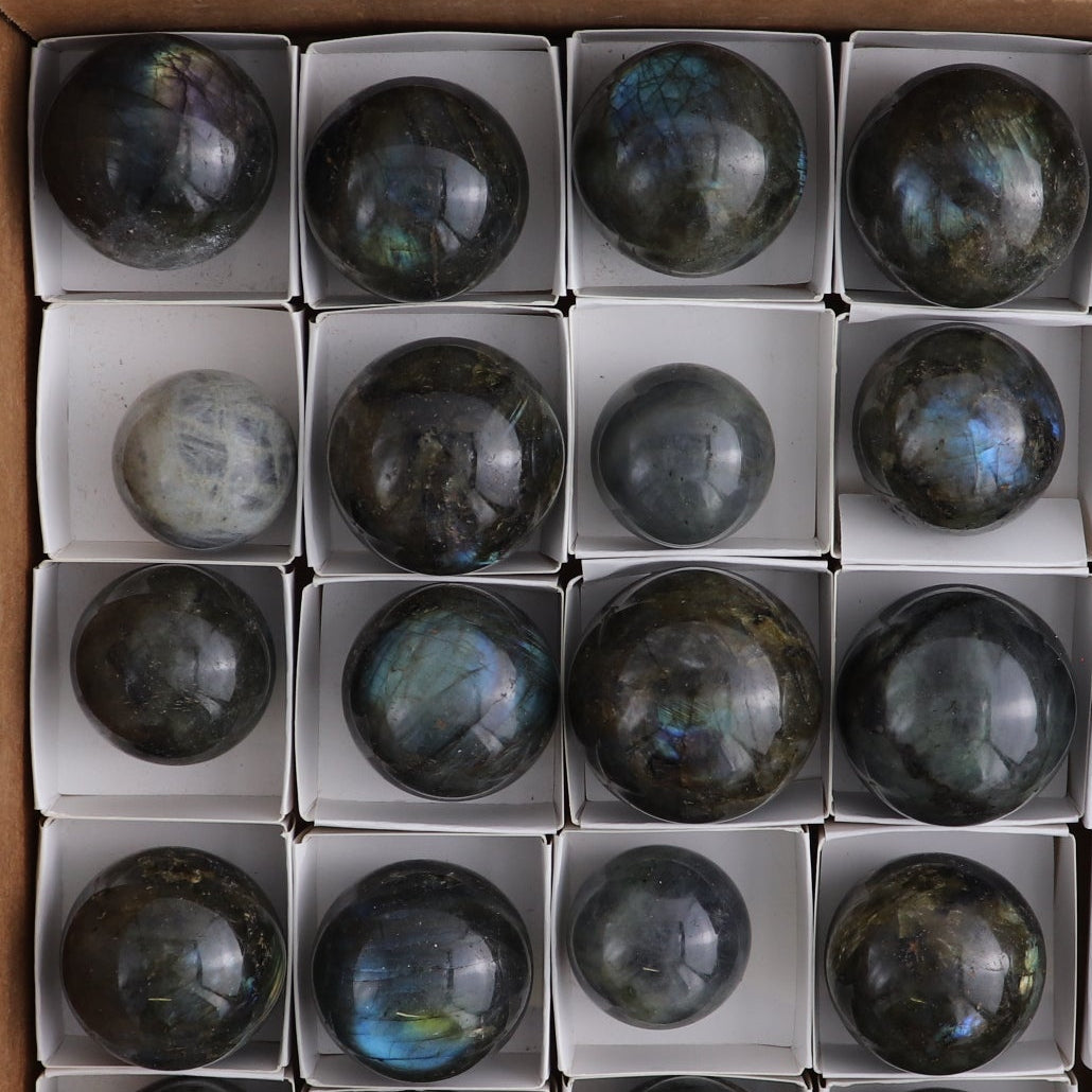 Labradorite Spheres Set of 30