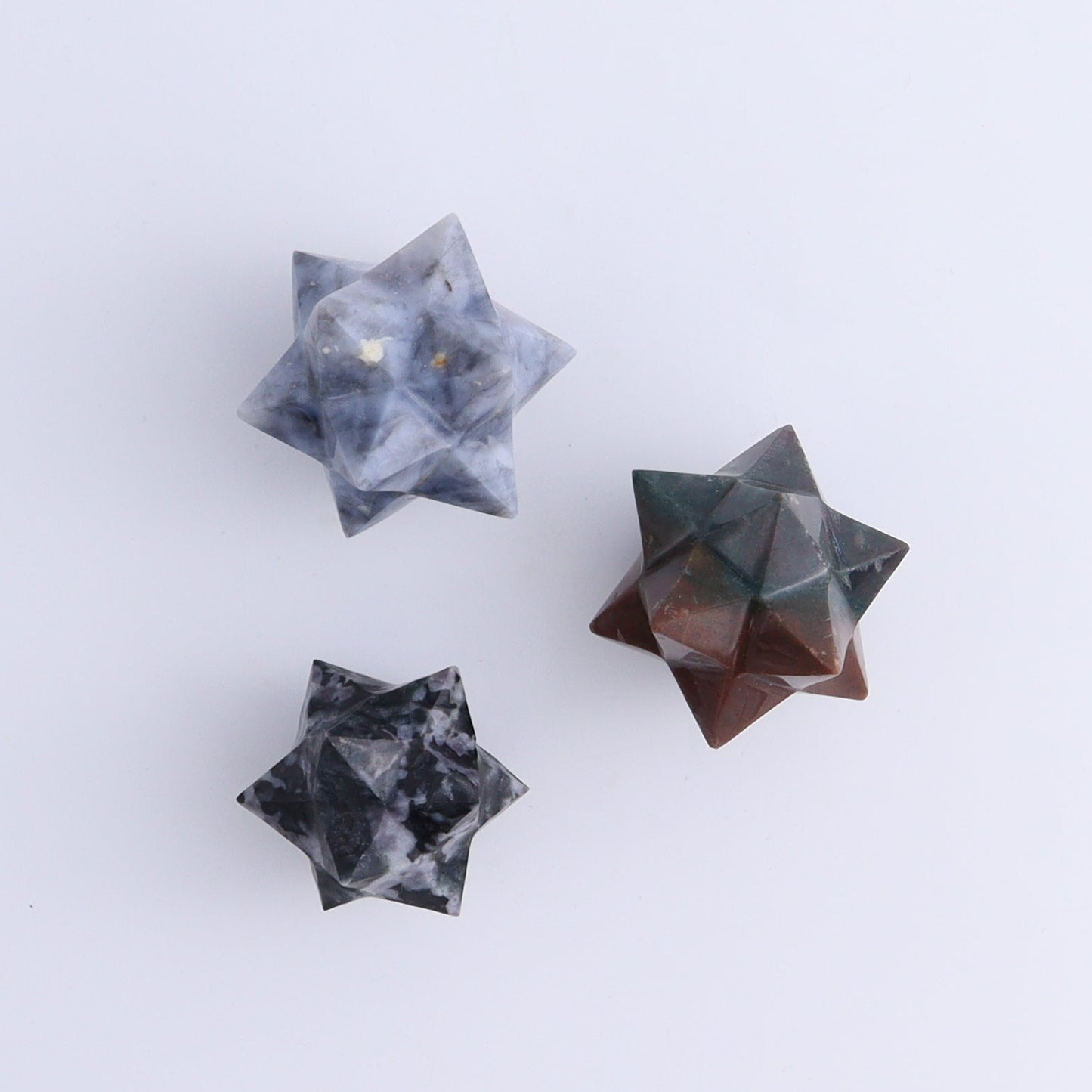 Mixed Stones Stars Set of 13 - Expert Wholesale and Supplier of Wholesale Crystals & Bulk Gemstones, ["jasper","Quartz","Rose Quartz","stars"]
