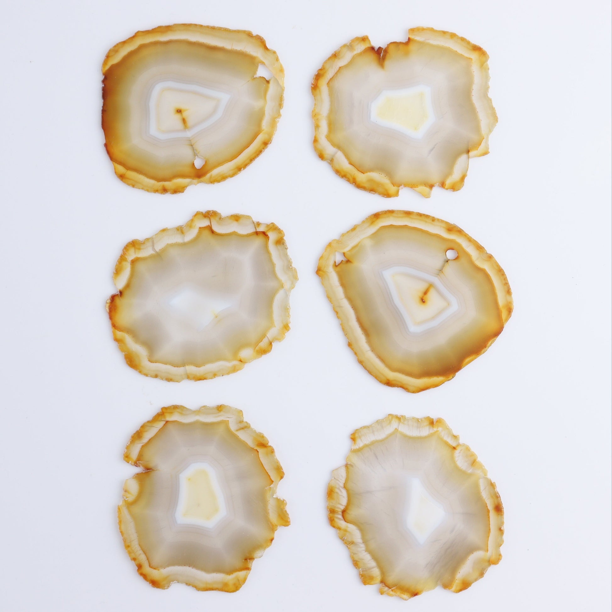 Iris Agate Slices Set of 6 - Expert Wholesale and Supplier of Wholesale Crystals & Bulk Gemstones, ["Agate","Iris Agate","Slices and Slabs"]