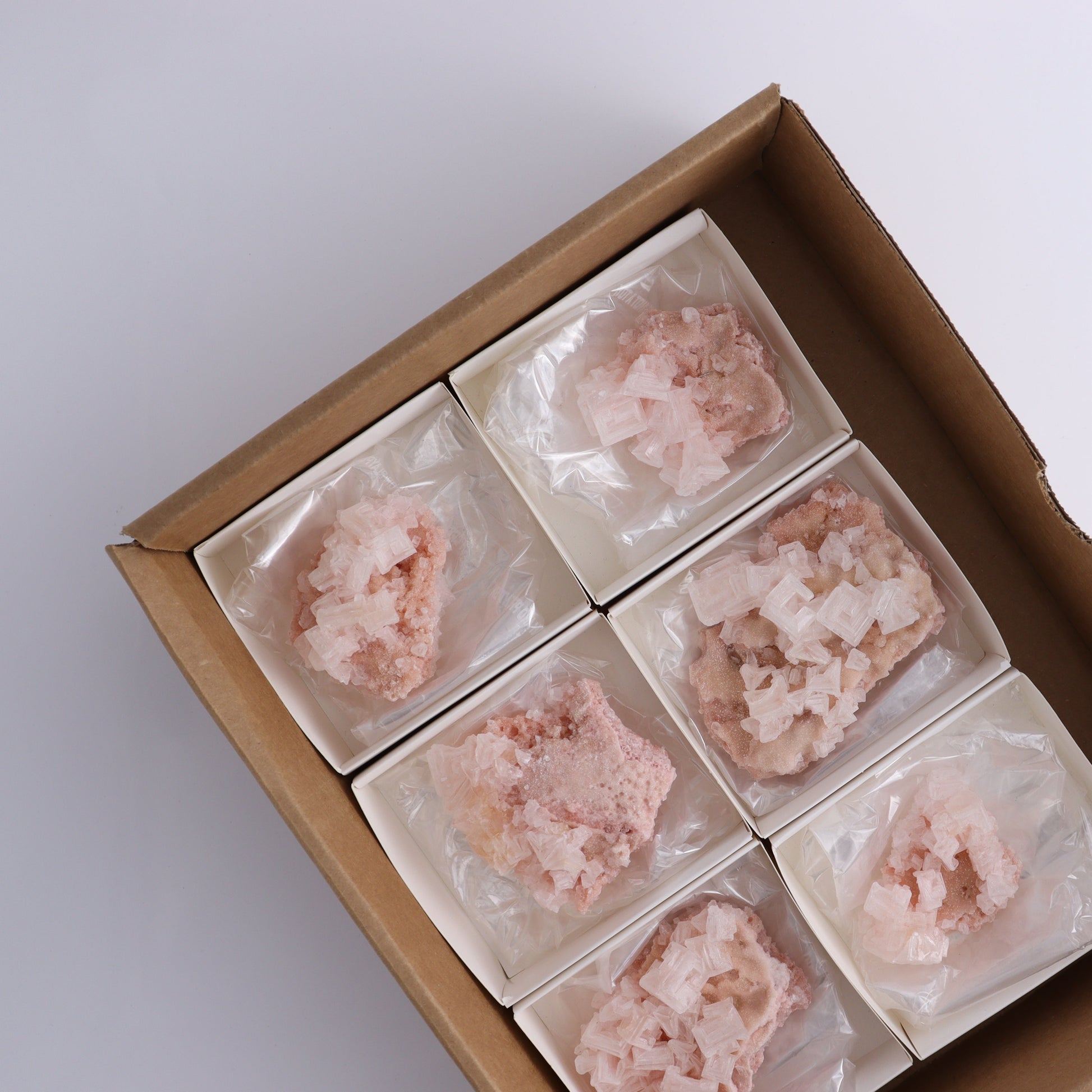 Searles Lake Halite Flat of 6 - Expert Wholesale and Supplier of Wholesale Crystals & Bulk Gemstones, ["Flats","Halite","United States"]
