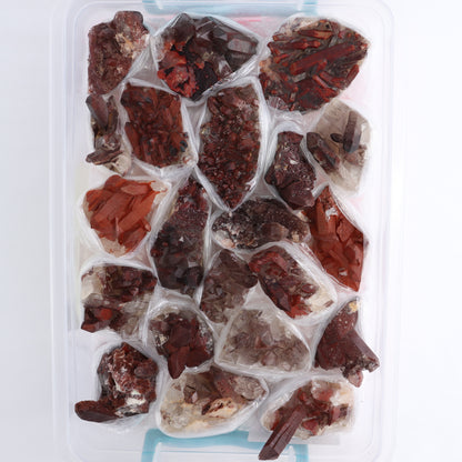 Quartz Hematite Inclusions Flat from Morocco