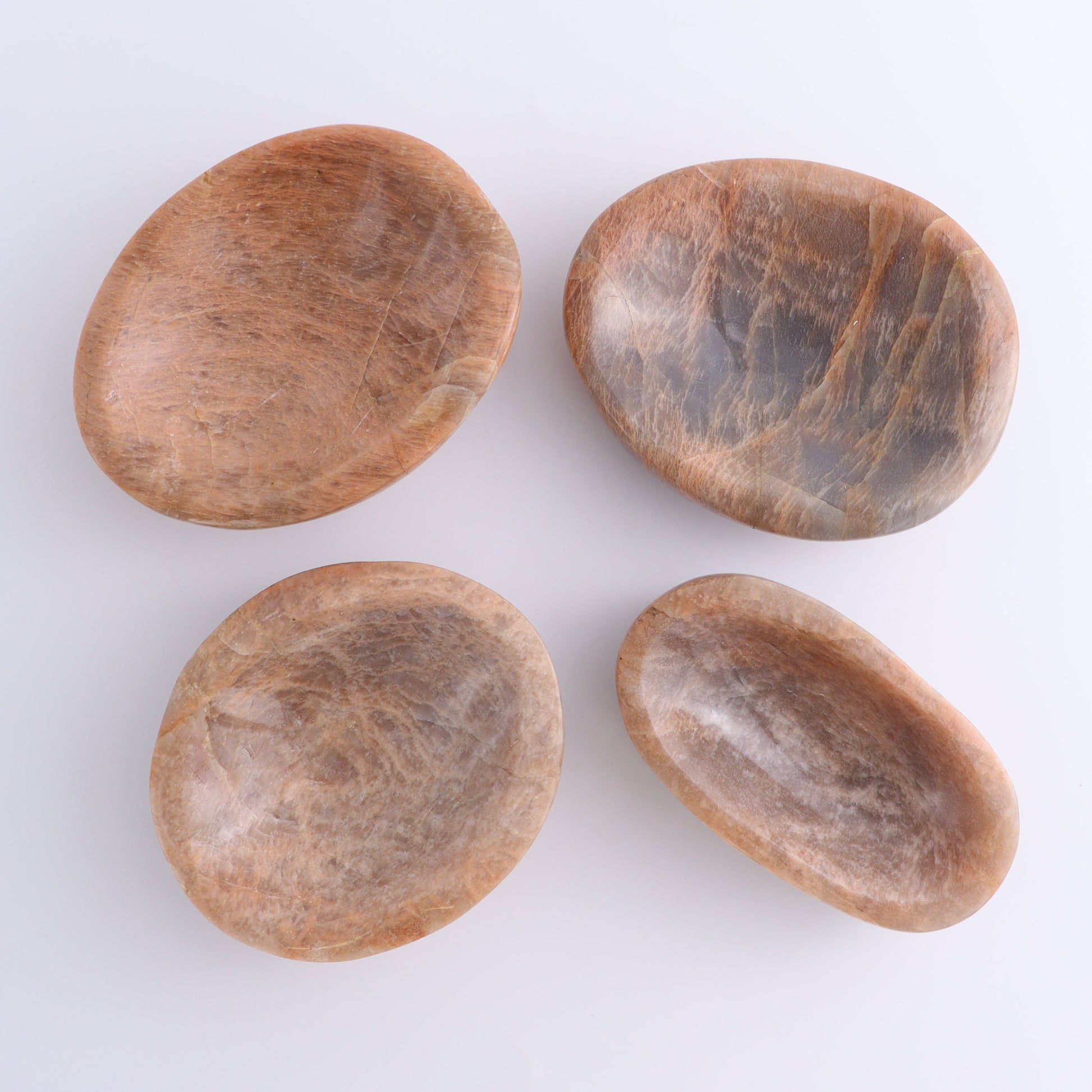 Peach Moonstone Bowl Set of 4 - Expert Wholesale and Supplier of Wholesale Crystals & Bulk Gemstones, ["bowl","Bowls","Peach Moonstone"]