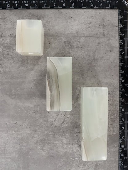 White Onyx Candle Holders Set of 3 - Expert Wholesale and Supplier of Wholesale Crystals & Bulk Gemstones, ["Accessories","Candle Holder","Catalog Onyx","Mexico","Onyx"]