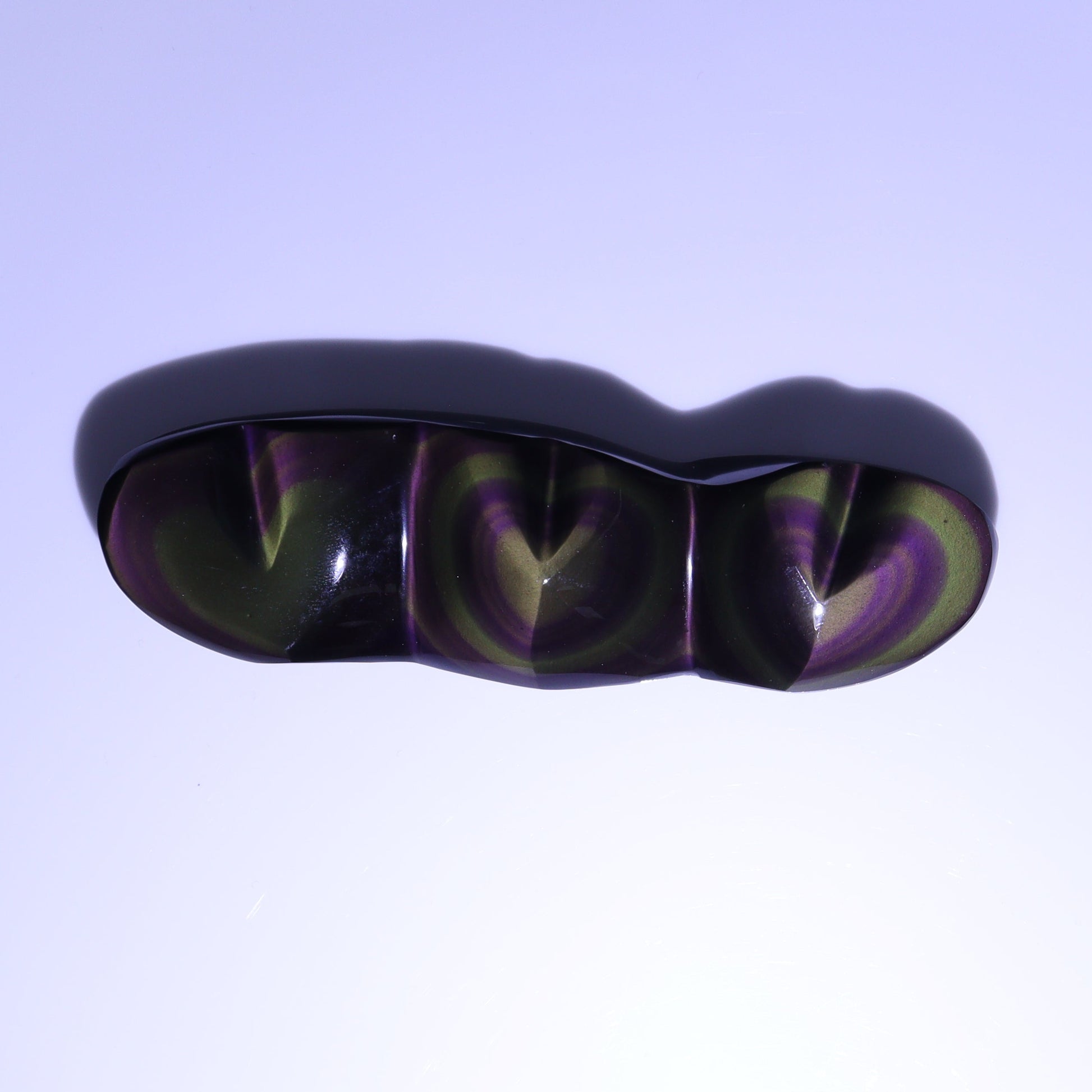 Rainbow Obsidian Heart Set of 2 - Expert Wholesale and Supplier of Wholesale Crystals & Bulk Gemstones, ["Hearts","Mexico","Obsidian","Rainbow Obsidian"]