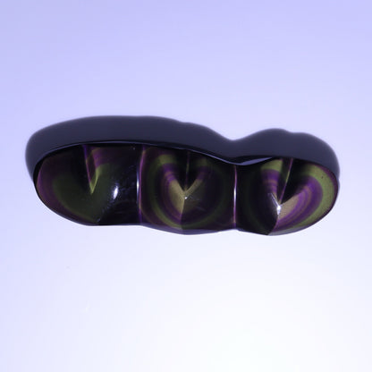 Rainbow Obsidian Heart Set of 2 - Expert Wholesale and Supplier of Wholesale Crystals & Bulk Gemstones, ["Hearts","Mexico","Obsidian","Rainbow Obsidian"]