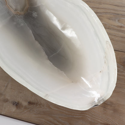 Mexican Onyx/Calcite Canoe Bowl 31"