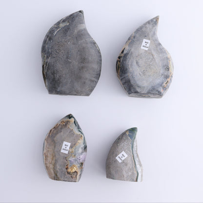 Uruguay Druzy Amethyst Flames Set of 4 - Expert Wholesale and Supplier of Wholesale Crystals & Bulk Gemstones, ["Amethyst","flames","Uruguay"]