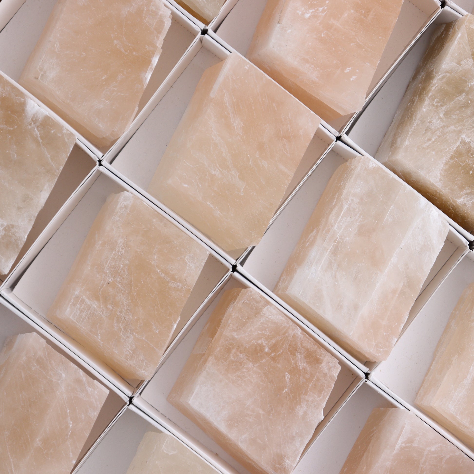 Pink Optical Calcite Flats of 24 - Expert Wholesale and Supplier of Wholesale Crystals & Bulk Gemstones, ["Flats","Mexico","Optical Calcite","Pink Calcite"]