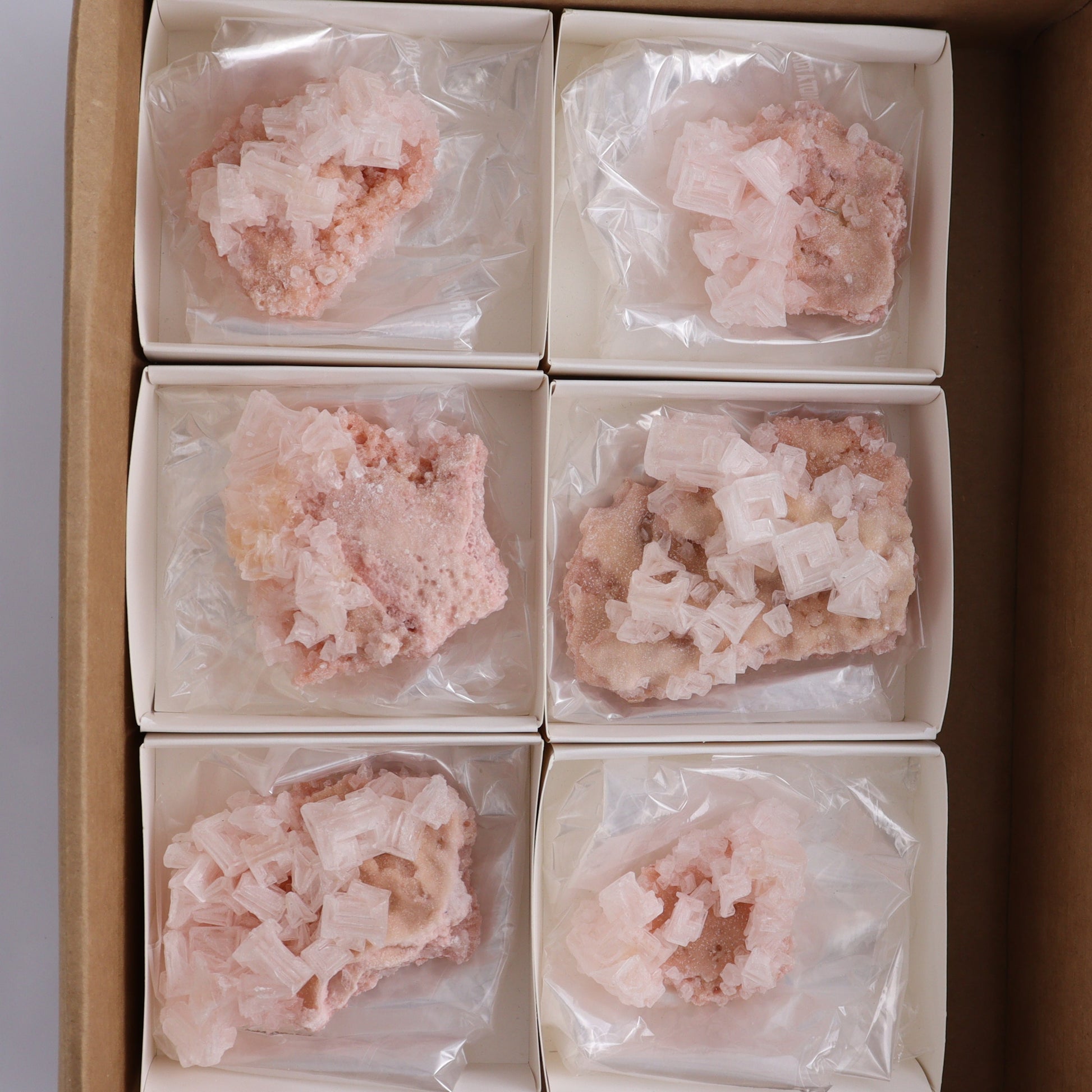 Searles Lake Halite Flat of 6 - Expert Wholesale and Supplier of Wholesale Crystals & Bulk Gemstones, ["Flats","Halite","United States"]