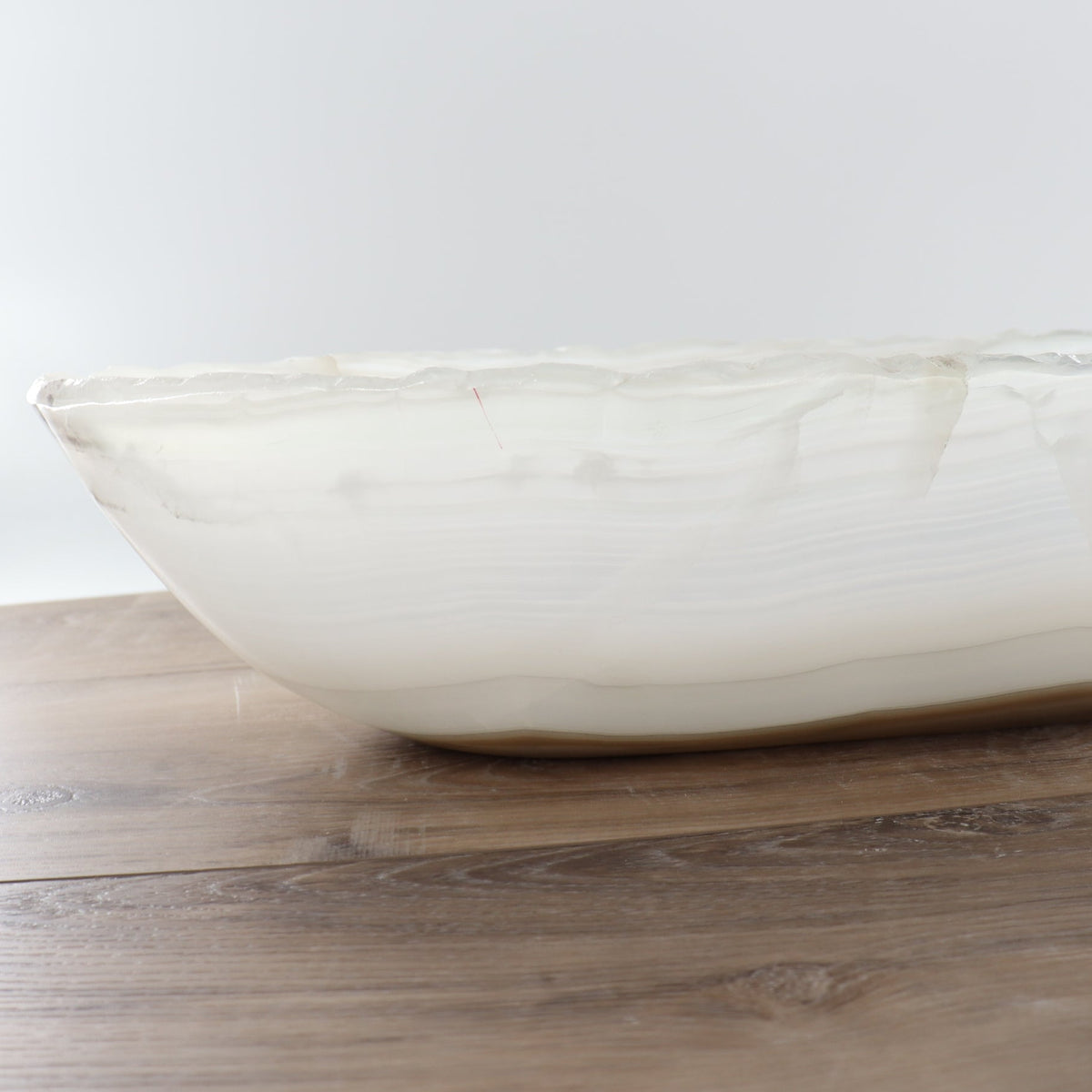 Mexican Onyx/Calcite Canoe Bowl 31"