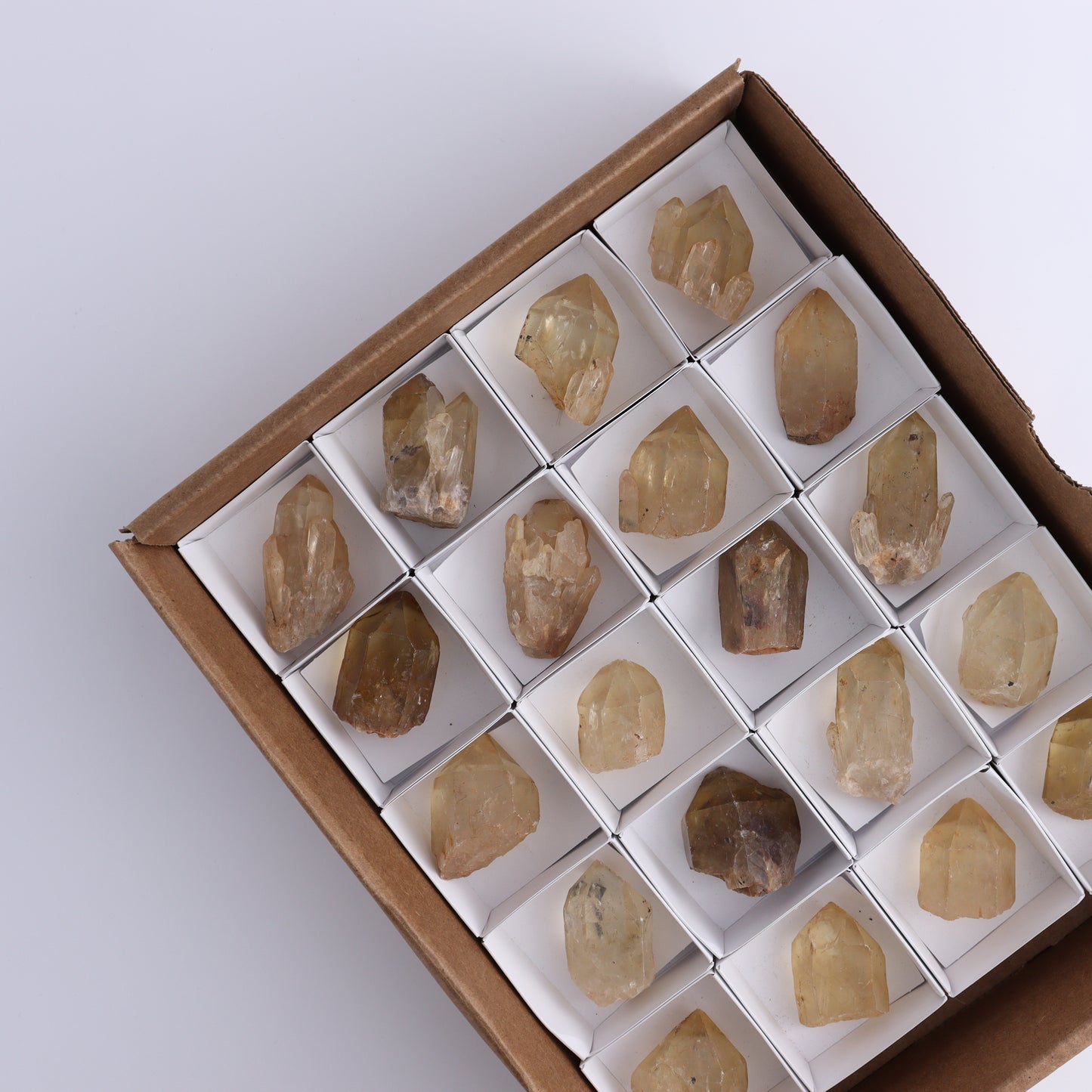 Congo Citrine Set of 20 - Expert Wholesale and Supplier of Wholesale Crystals & Bulk Gemstones, ["Citrine","Congo","Rough","Roughs"]