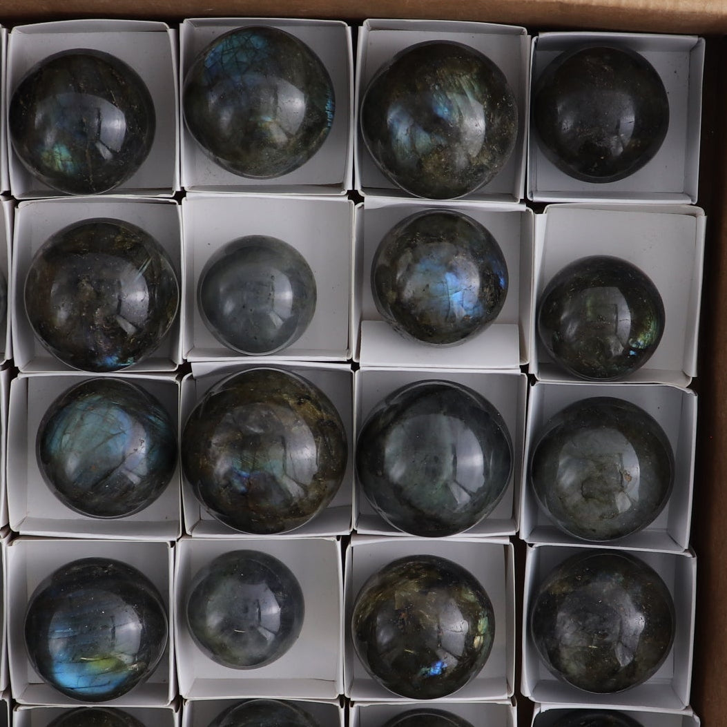 Labradorite Spheres Set of 30