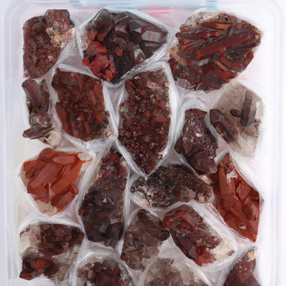 Quartz Hematite Inclusions Flat from Morocco
