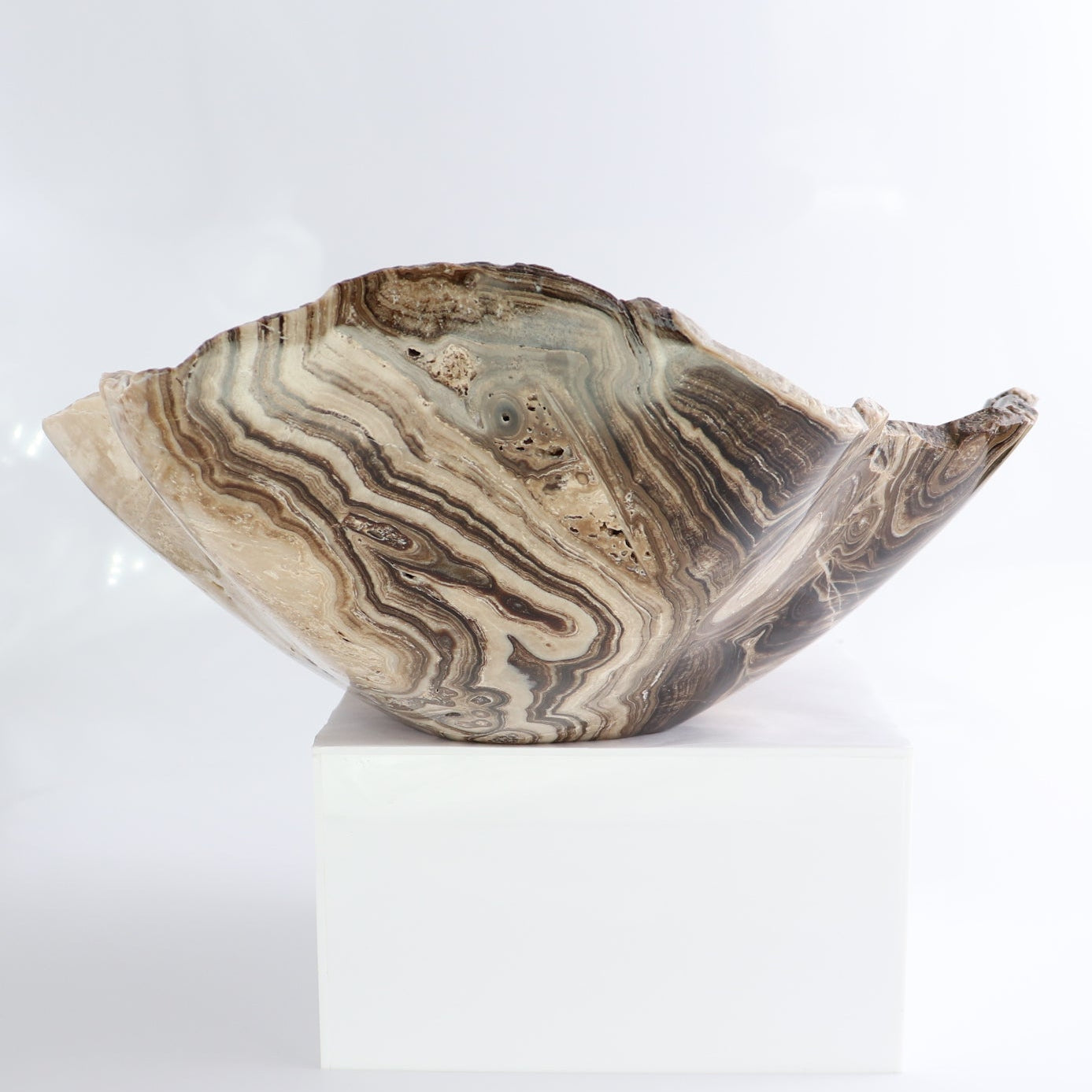 Mexican Onyx/Calcite Bowl 13"