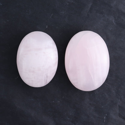 Pink Mangano Calcite Palm Stone Set of 6