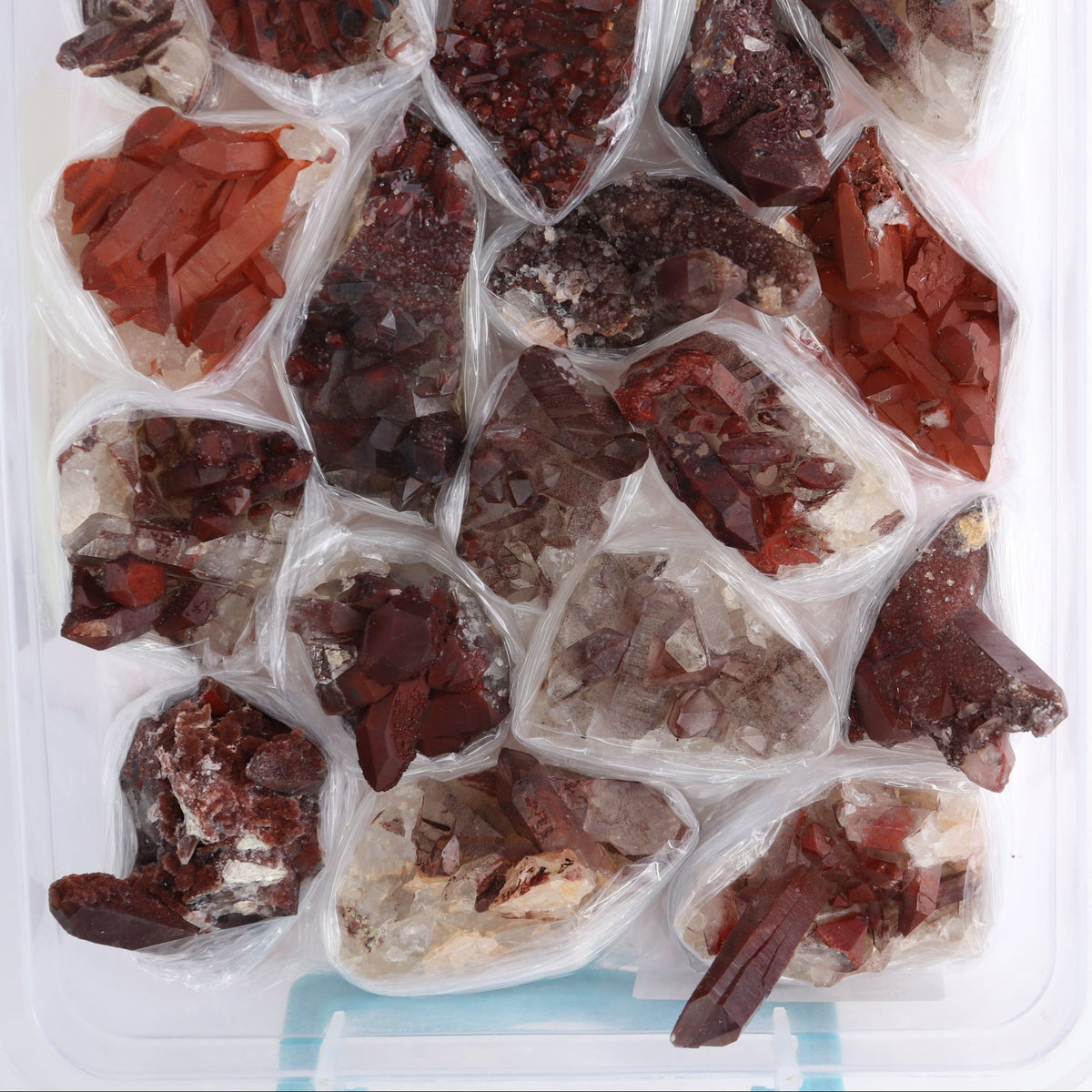 Quartz Hematite Inclusions Flat from Morocco