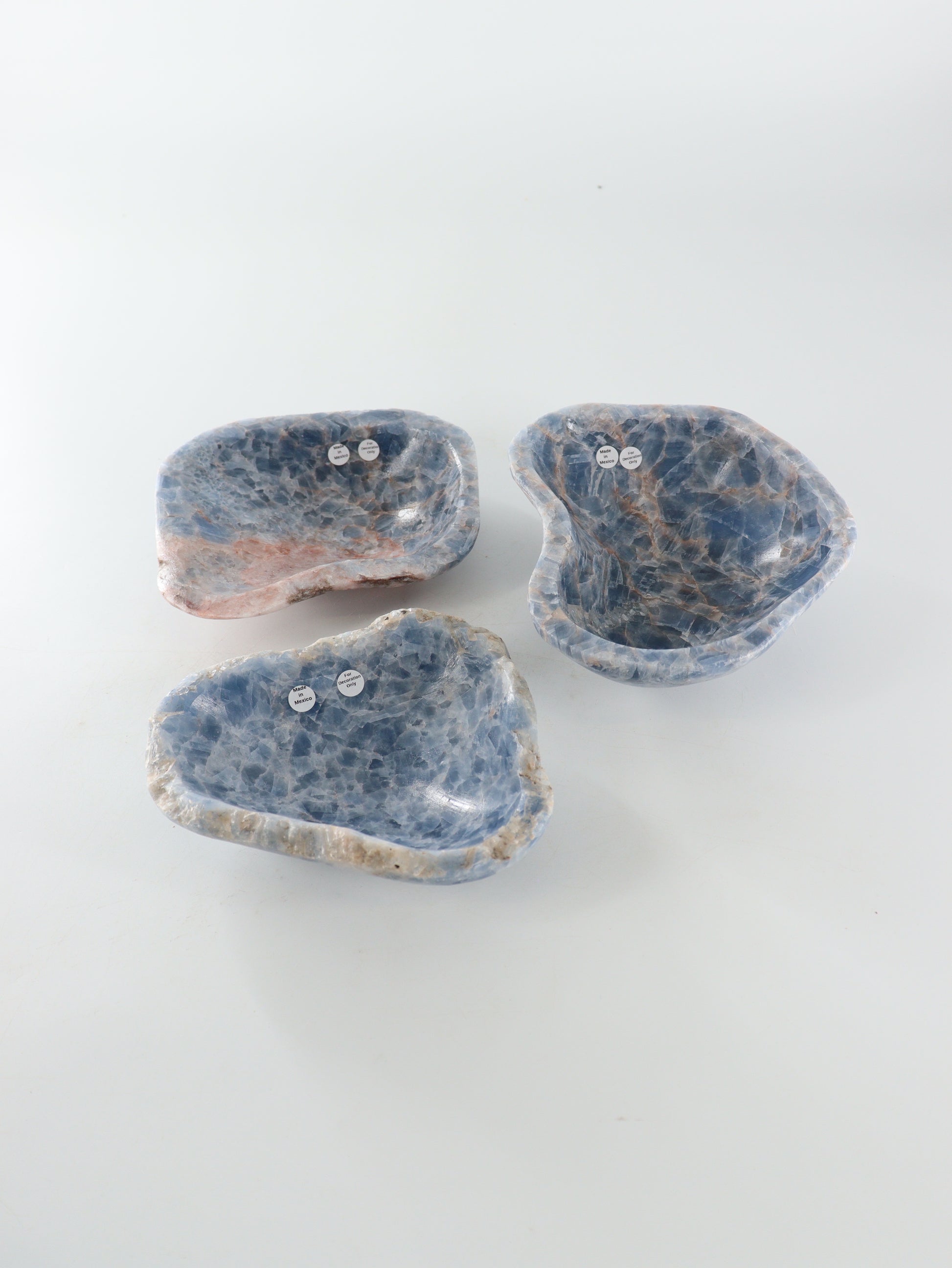 Blue Calcite Bowls Set of 3 - Expert Wholesale and Supplier of Wholesale Crystals & Bulk Gemstones, []