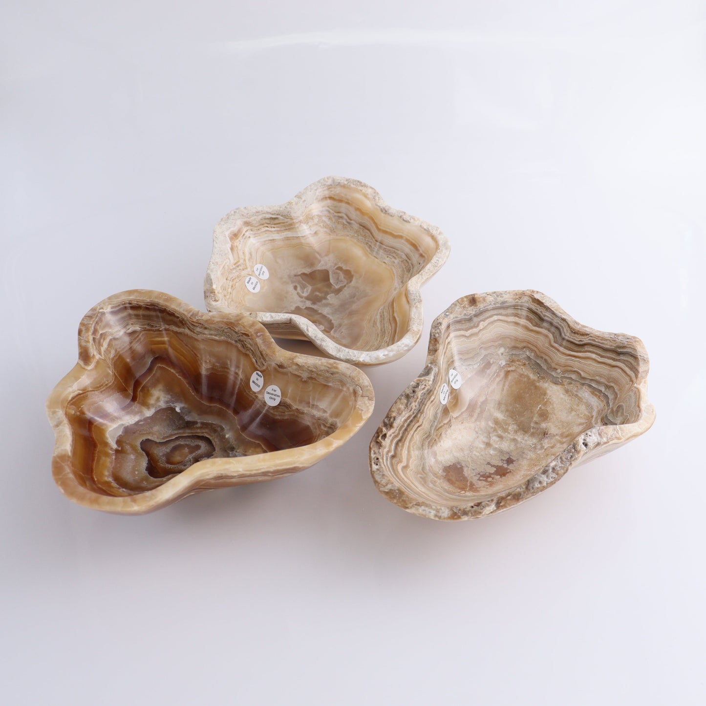 Onyx Bowl Set of 3 - Expert Wholesale and Supplier of Wholesale Crystals & Bulk Gemstones, ["Bowls","Mexico","onyx"]
