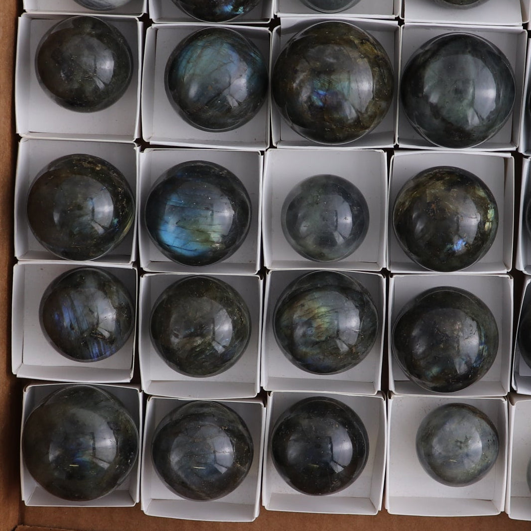 Labradorite Spheres Set of 30
