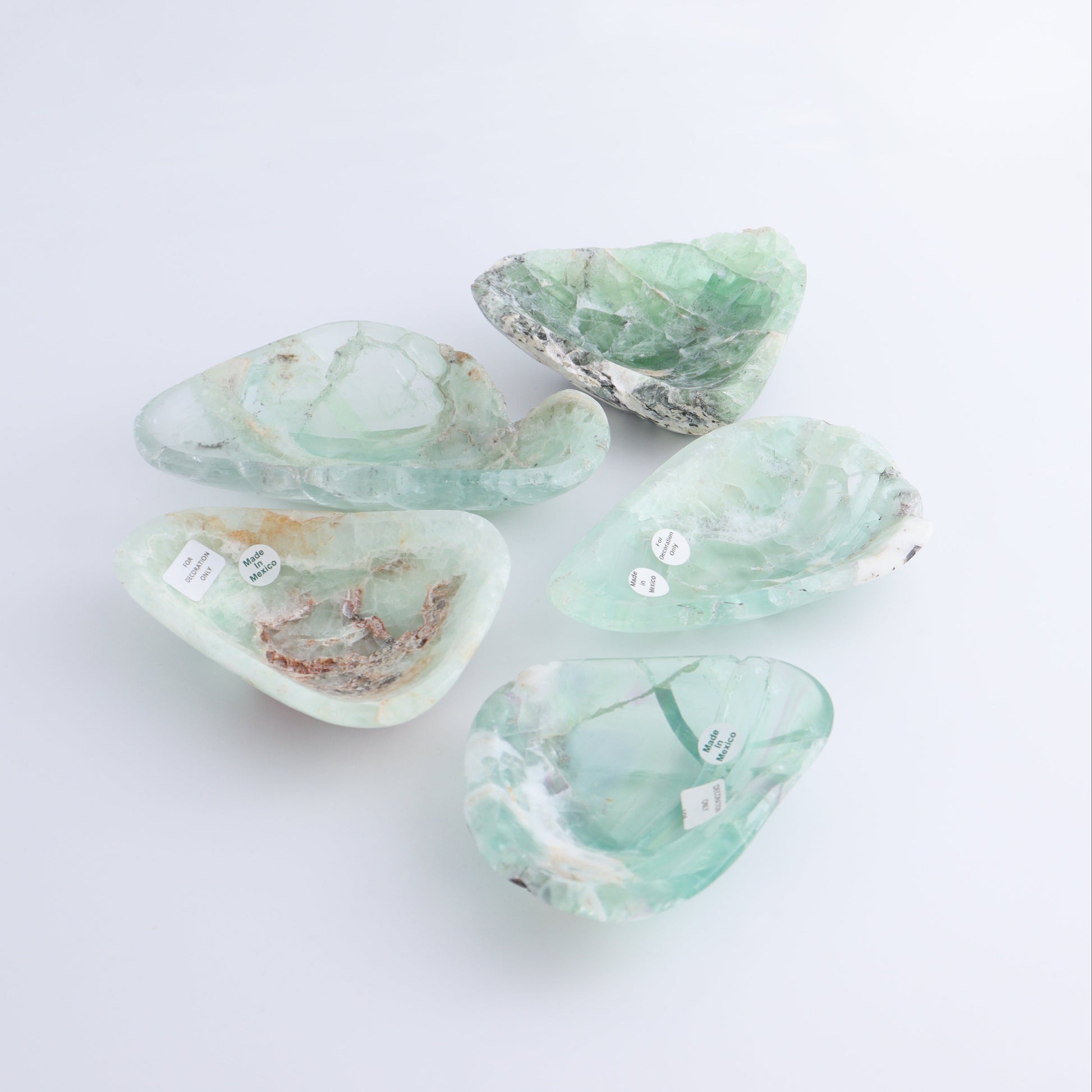 Fluorite Bowls Set of 5 - Expert Wholesale and Supplier of Wholesale Crystals & Bulk Gemstones, ["Bowls","Fluorite","Mexico"]