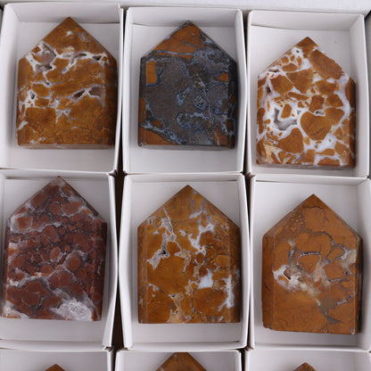 Brecciated Jasper Points Set of 9 - Expert Wholesale and Supplier of Wholesale Crystals & Bulk Gemstones, ["Brecciated Jasper","Indonesia","Points"]