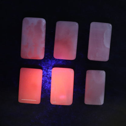 Pink Mangano Calcite Rectangles Set of 20
