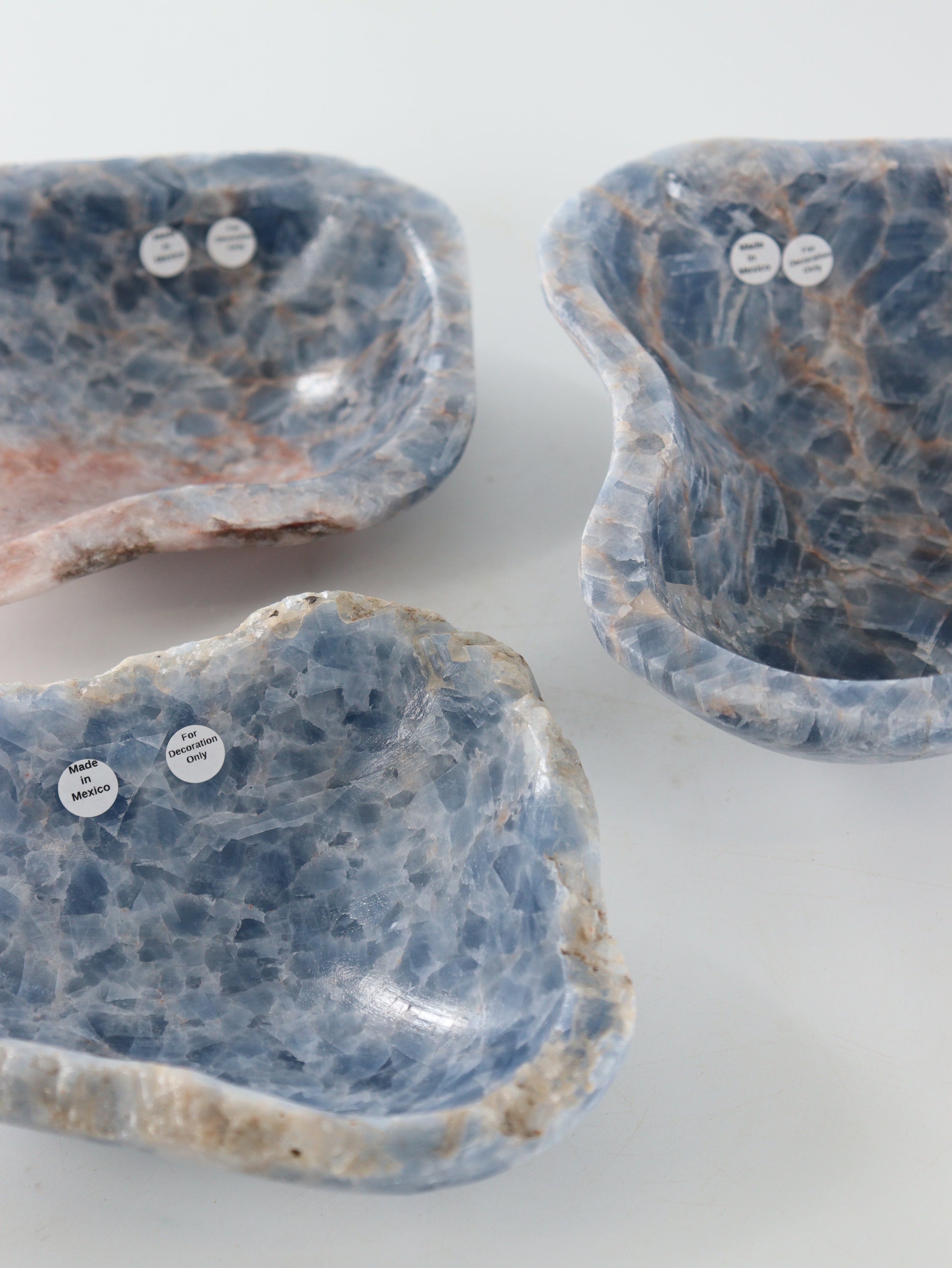 Blue Calcite Bowls Set of 3 - Expert Wholesale and Supplier of Wholesale Crystals & Bulk Gemstones, []