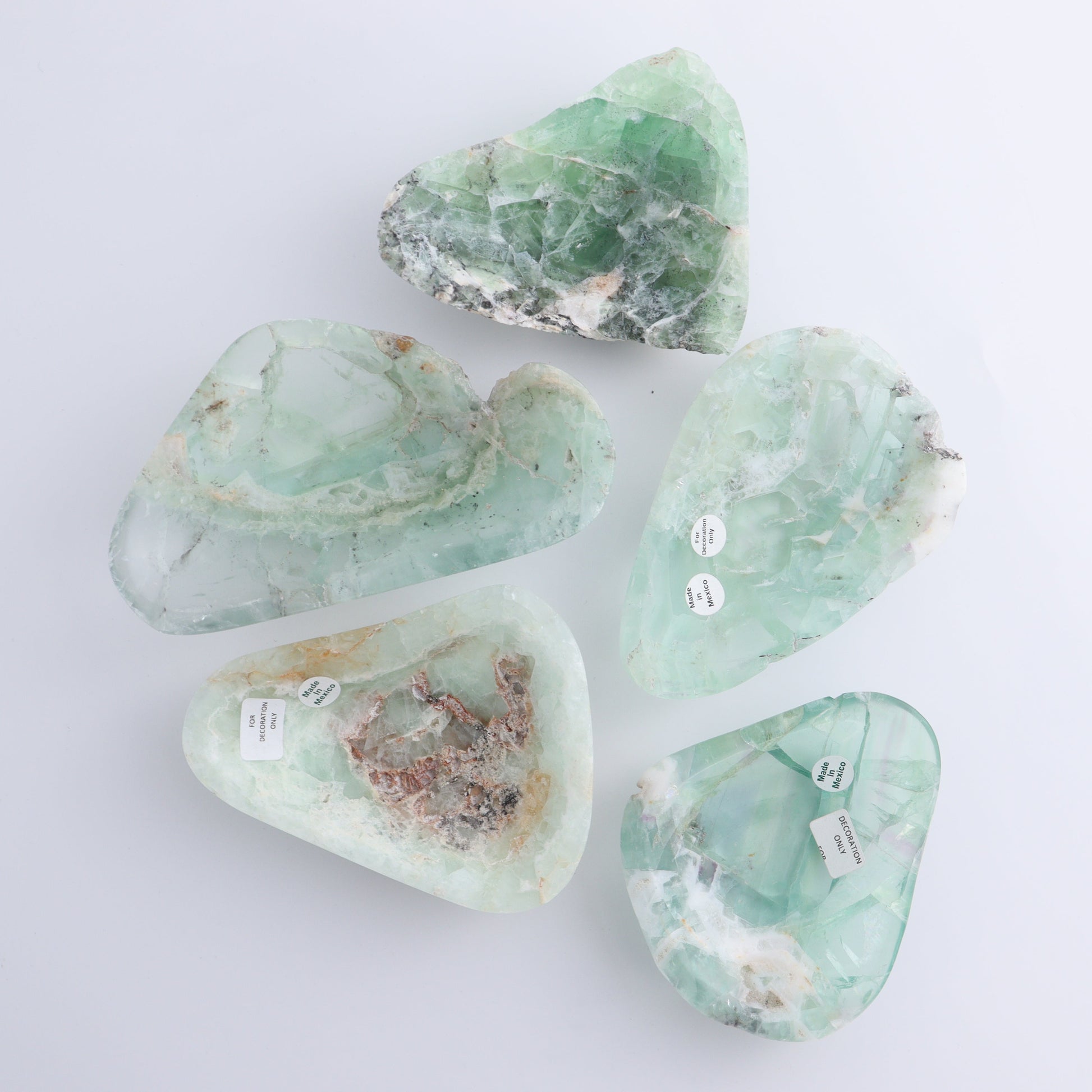 Fluorite Bowls Set of 5 - Expert Wholesale and Supplier of Wholesale Crystals & Bulk Gemstones, ["Bowls","Fluorite","Mexico"]