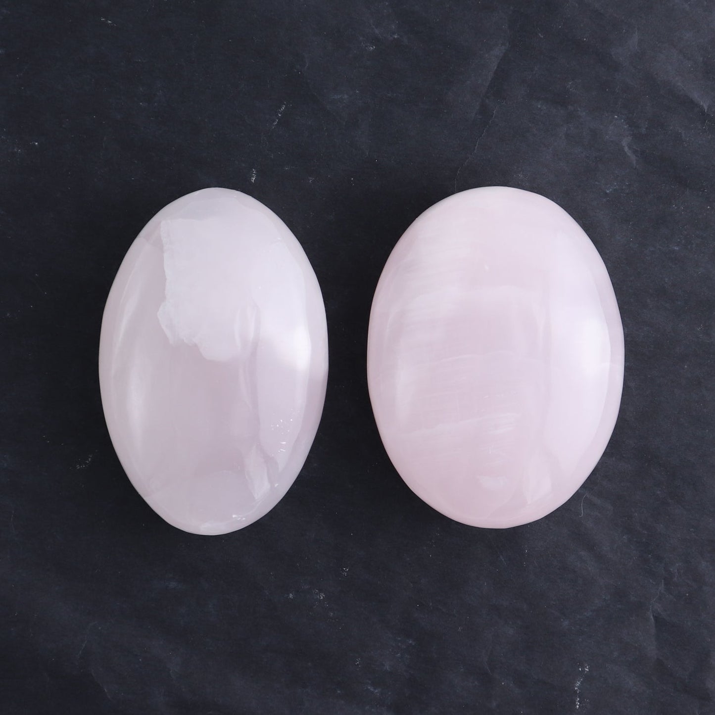 Pink Mangano Calcite Palm Stone Set of 6