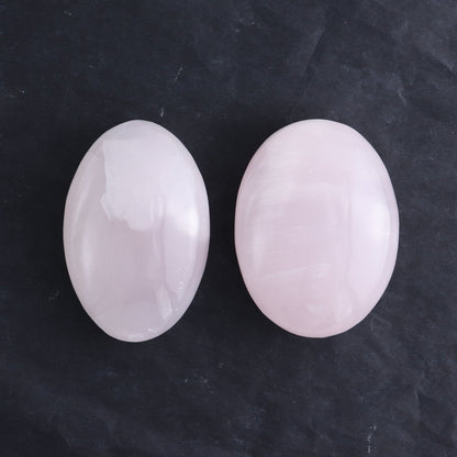 Pink Mangano Calcite Palm Stone Set of 6