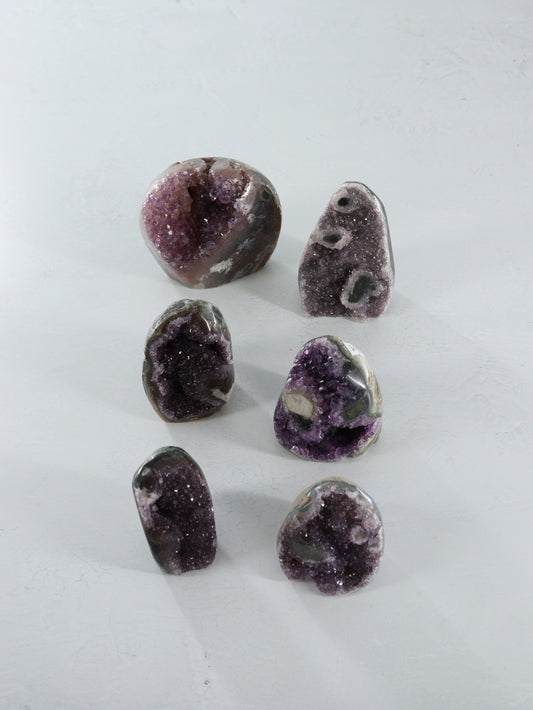 Amethyst Cut Base Set of 6 - Expert Vendor of Wholesale Crystals