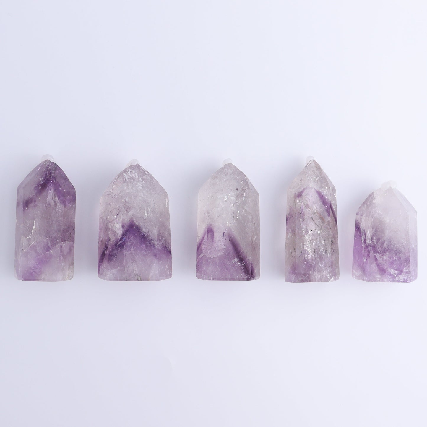 Amethyst Towers Set of 5 - Expert Wholesale and Supplier of Wholesale Crystals & Bulk Gemstones, ["Amethyst","Brazil","Towers"]