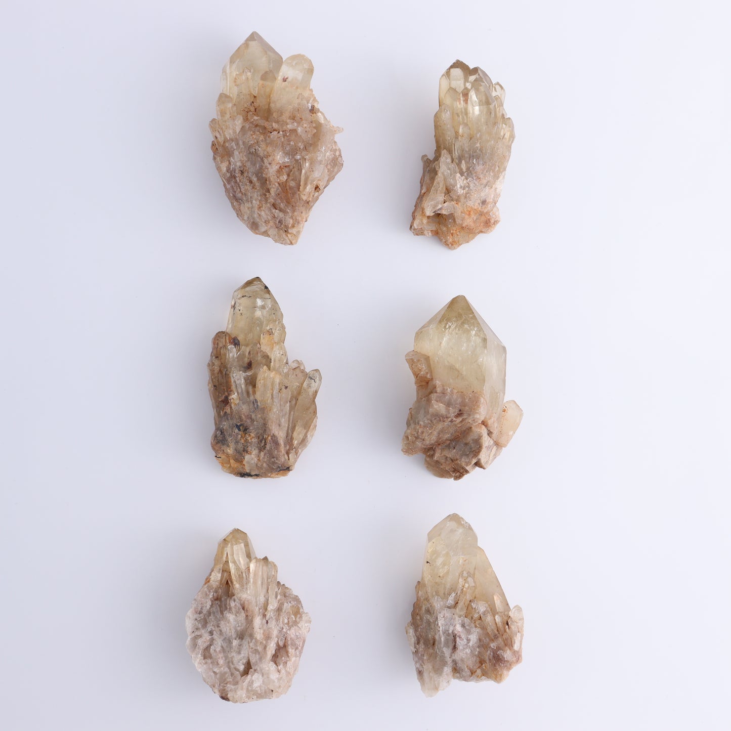 Imperfect Citrine Points Set of 6 - Expert Wholesale and Supplier of Wholesale Crystals & Bulk Gemstones, ["Citrine","Points","Rough","Roughs"]