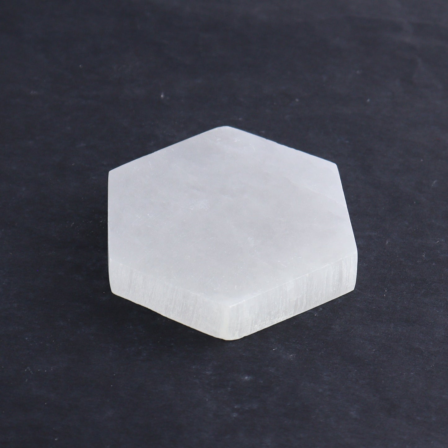 One Selenite (Satin Spar) Hexagon Plate 7 cm - Expert Wholesale and Supplier of Wholesale Crystals & Bulk Gemstones, ["close_30","Hexagon","Morocco","Selenite"]