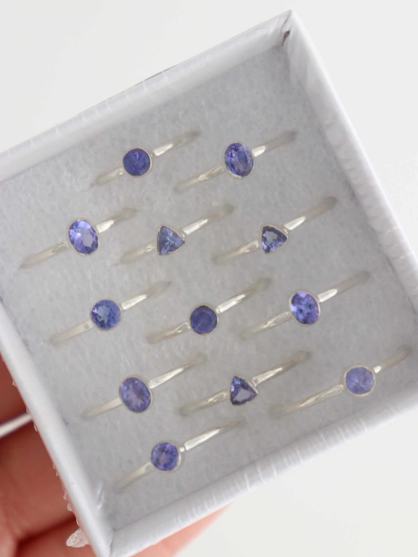 Sterling Silver Tanzanite Rings Set of 12 - Expert Wholesale and Supplier of Wholesale Crystals & Bulk Gemstones, []