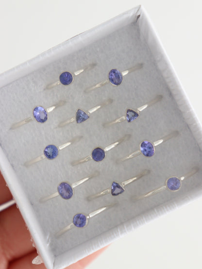 Sterling Silver Tanzanite Rings Set of 12 - Expert Wholesale and Supplier of Wholesale Crystals & Bulk Gemstones, []