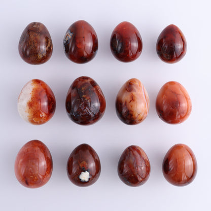 Carnelian Eggs Set of 12 - Expert Wholesale and Supplier of Wholesale Crystals & Bulk Gemstones, ["carnelian","Eggs","Madagascar"]