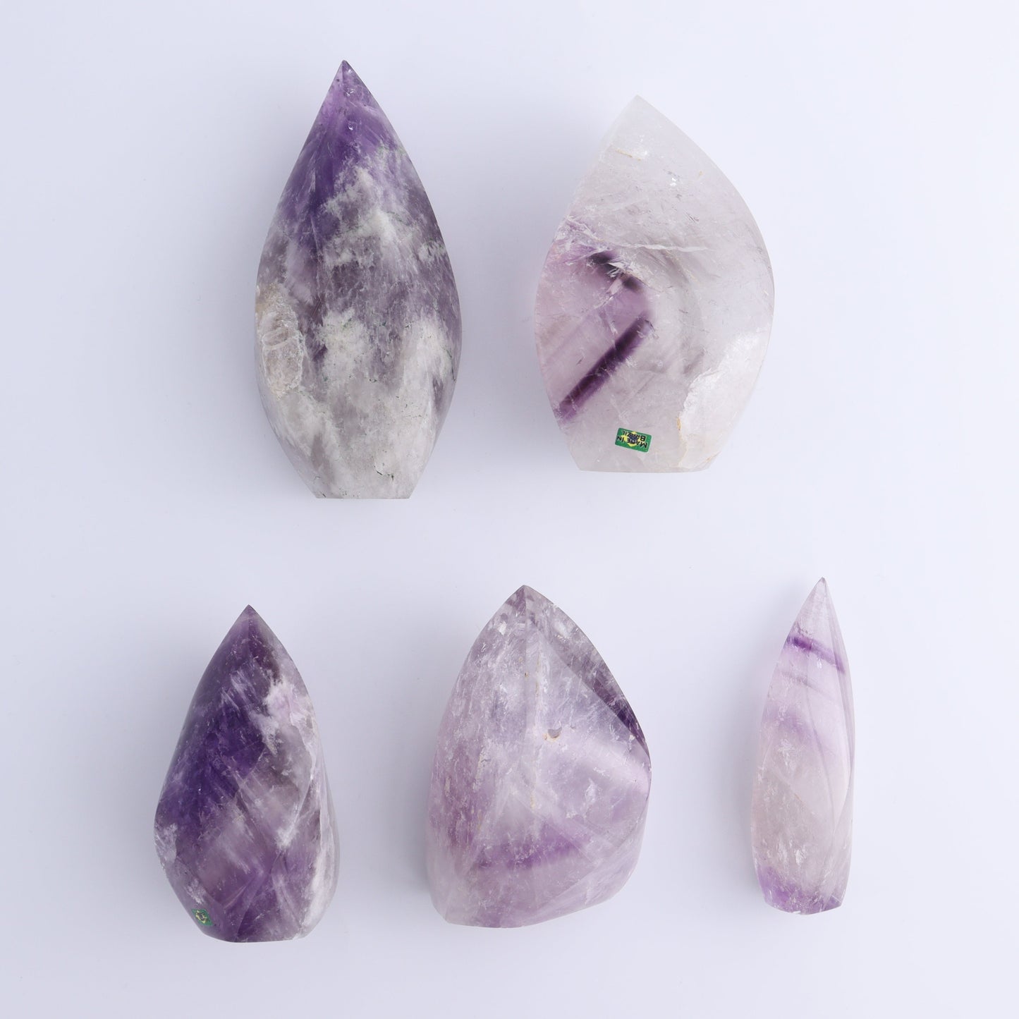 Amethyst Flames Set of 5 - Expert Wholesale and Supplier of Wholesale Crystals & Bulk Gemstones, ["Amethyst","Brazil","flames"]