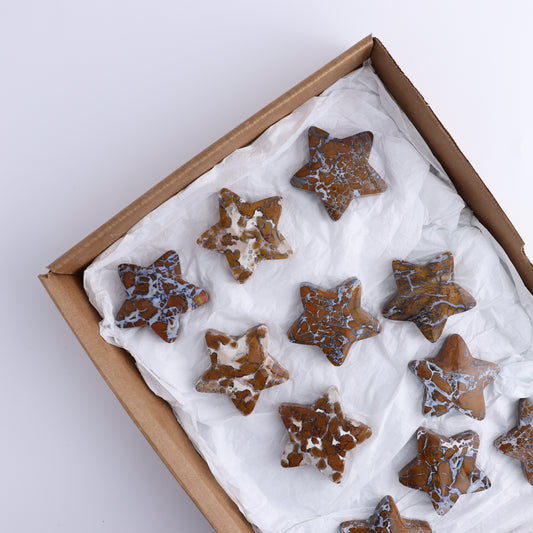 Brecciated Jasper Stars Set of 11 - Expert Wholesale and Supplier of Wholesale Crystals & Bulk Gemstones, ["Brecciated Jasper","Indonesia","stars"]
