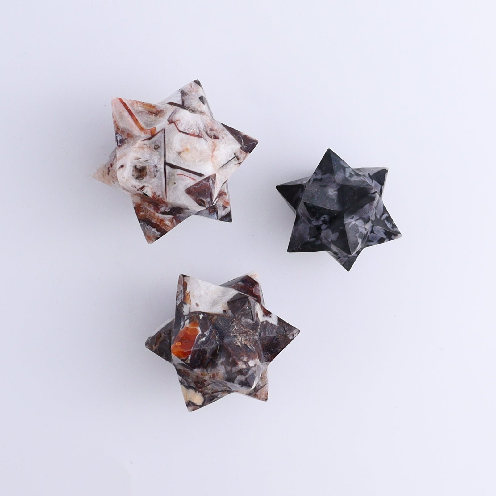 Mixed Stones Stars Set of 15 - Expert Wholesale and Supplier of Wholesale Crystals & Bulk Gemstones, ["jasper","Quartz","Rose Quartz","stars"]