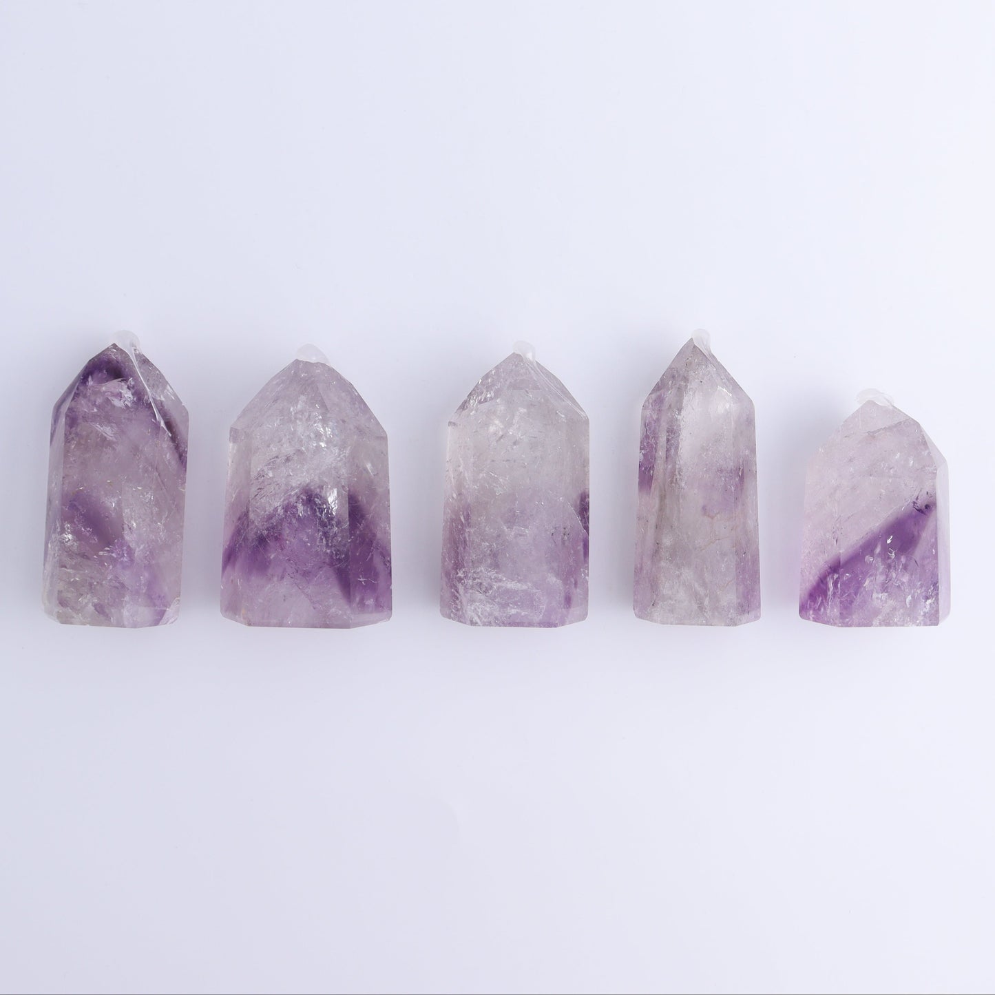 Amethyst Towers Set of 5 - Expert Wholesale and Supplier of Wholesale Crystals & Bulk Gemstones, ["Amethyst","Brazil","Towers"]