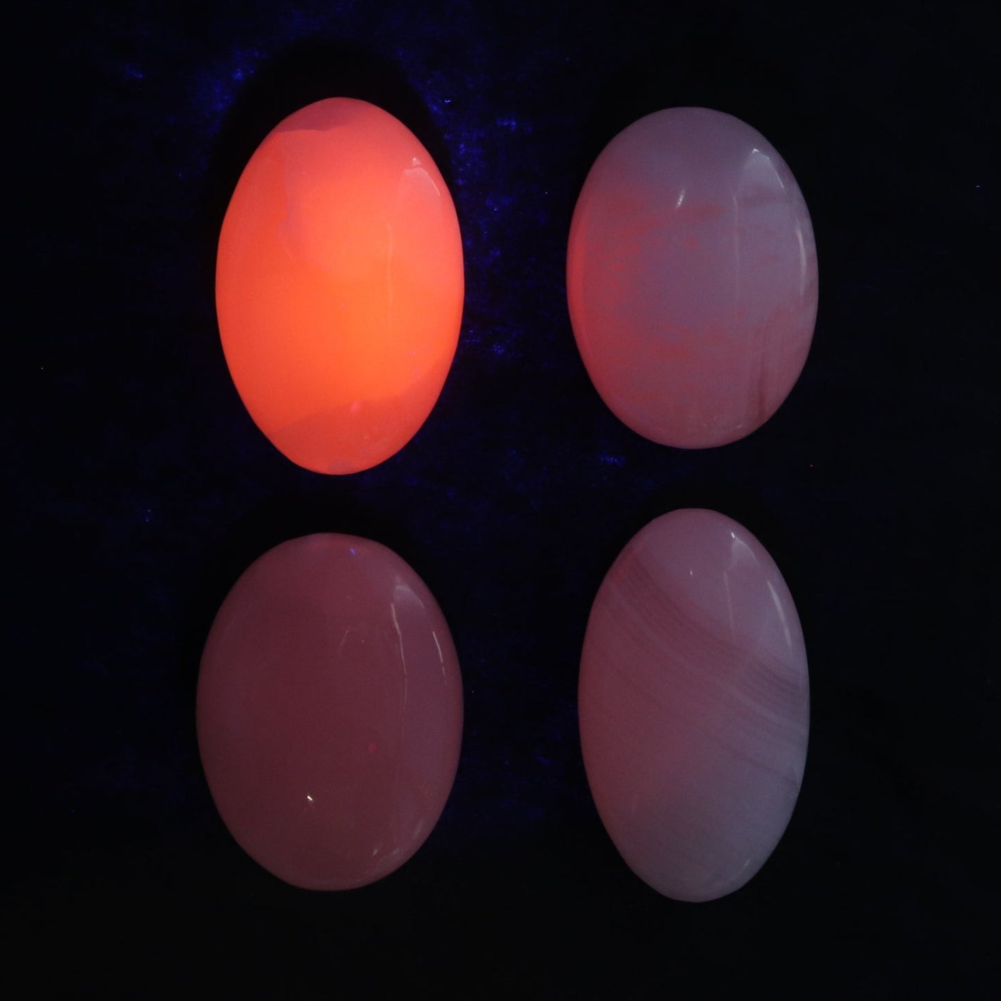 Pink Mangano Calcite Palm Stone Set of 6